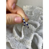 925 Sterling Silver Blue & White CZ Earrings