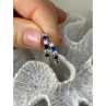 925 Sterling Silver Blue & White CZ Earrings