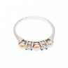 925 Sterling Silver Pearls & CZ Ring Size 10.5