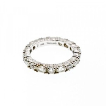 925 Sterling Silver White Beryl/Goshenite Ring Size 7