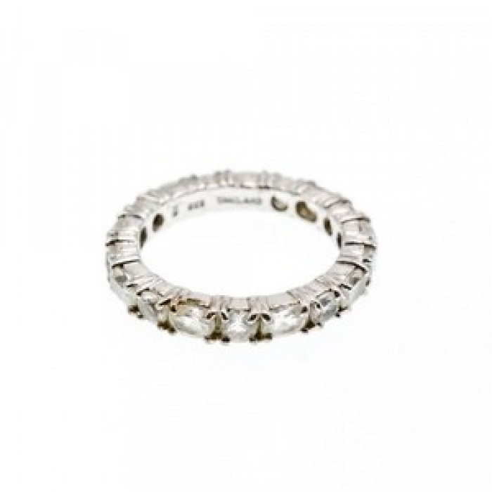 925 Sterling Silver White Beryl/Goshenite Ring Size 7