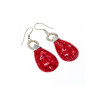 Vintage 925 Sterling Silver Red Jasper Earrings
