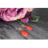 Vintage 925 Sterling Silver Red Jasper Earrings