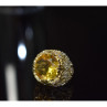 925 Sterling Silver Yellow Alpanite & CZ Ring Size 8 Turkey