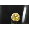 925 Sterling Silver Yellow Alpanite & CZ Ring Size 8 Turkey