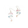 925 Sterling Silver Multicolor Enamel Earrings