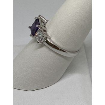 925 Sterling Silver CZ Ring Size 8