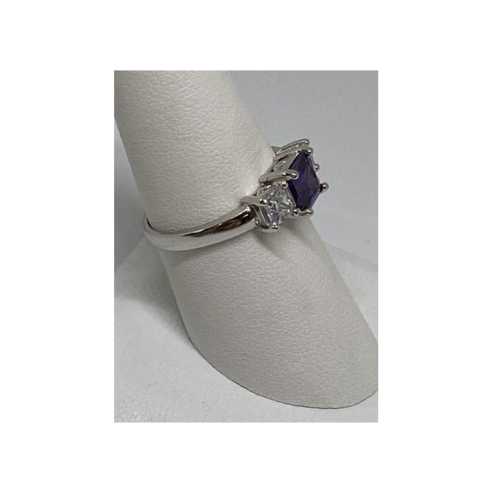 925 Sterling Silver CZ Ring Size 8