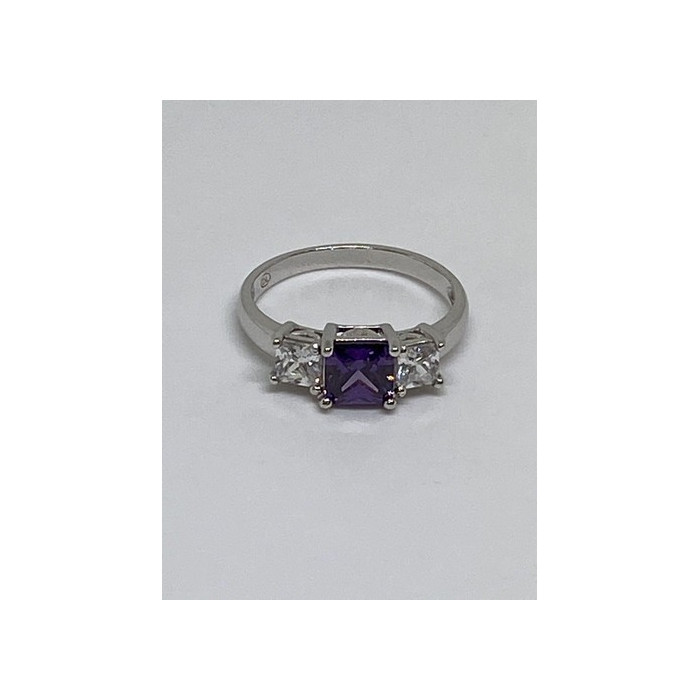 925 Sterling Silver CZ Ring Size 8