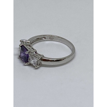 925 Sterling Silver CZ Ring Size 8