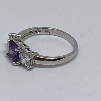 925 Sterling Silver CZ Ring Size 8