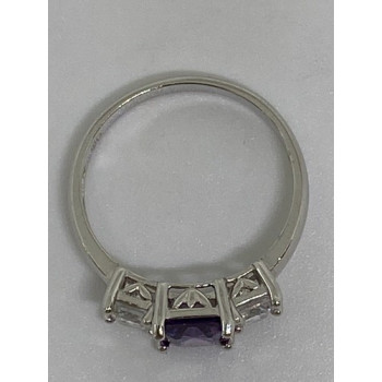 925 Sterling Silver CZ Ring Size 8