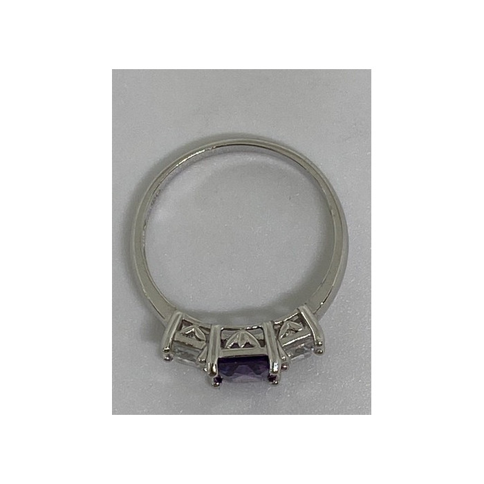 925 Sterling Silver CZ Ring Size 8