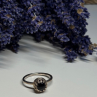 925 Sterling Silver Onyx Ring Size 7.5