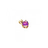 14K YELLOW GOLD AMETHYST HEART PENDANT
