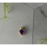 14K Yellow Gold Amethyst Heart Pendant