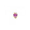 14K YELLOW GOLD AMETHYST HEART PENDANT