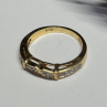 925 Sterling Silver Gold Plated CZ Ring Size 8.5
