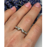 925 Sterling Silver Gold Plated CZ Ring Size 8.5