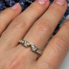 925 Sterling Silver Gold Plated CZ Ring Size 8.5