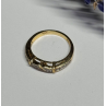 925 Sterling Silver Gold Plated CZ Ring Size 8.5