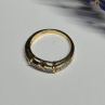 925 Sterling Silver Gold Plated CZ Ring Size 8.5