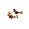 925 Sterling Silver Gold Plated Almandine Stud Earrings