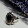 925 Sterling Silver Onyx Ring Size 8.5