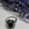 925 Sterling Silver Onyx Ring Size 8.5