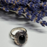 925 Sterling Silver Onyx Ring Size 8.5