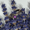 925 Sterling Silver Amethyst Ring Size 6