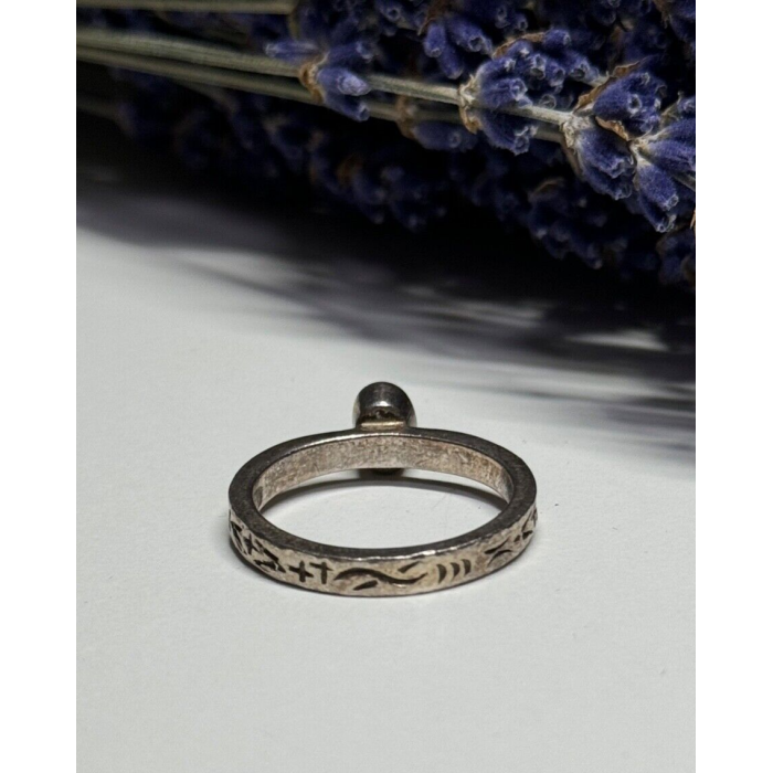 925 Sterling Silver Amethyst Ring Size 6