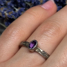 925 Sterling Silver Amethyst Ring Size 6