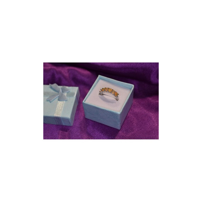 925 Sterling Silver Opal Ring Size 5.5