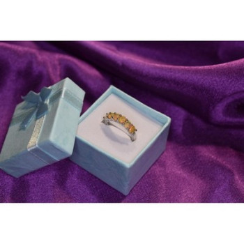 925 Sterling Silver Opal Ring Size 5.5