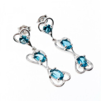 925 Sterling Silver Aquamarine 