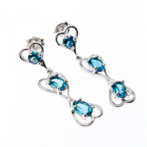 925 Sterling Silver Aquamarine 