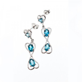925 Sterling Silver Aquamarine 
