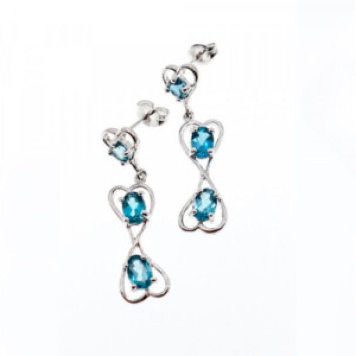 925 Sterling Silver Aquamarine 