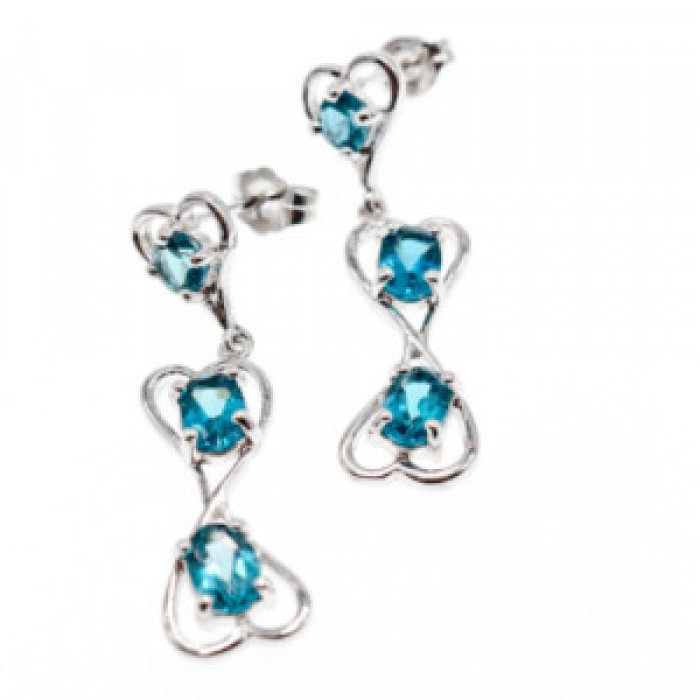 925 Sterling Silver Aquamarine 