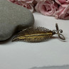 925 Sterling Silver Gold Plated Brooch
