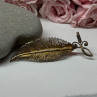 925 Sterling Silver Gold Plated Brooch