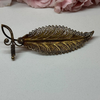 925 Sterling Silver Gold Plated Brooch