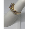 925 Sterling Silver Vermeil Heart CZ Ring Size 4.75