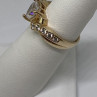 925 Sterling Silver Vermeil Heart CZ Ring Size 4.75