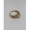 925 Sterling Silver Vermeil Heart CZ Ring Size 4.75