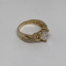 925 Sterling Silver Vermeil Heart CZ Ring Size 4.75