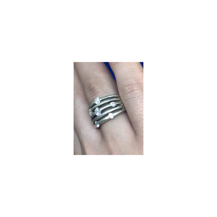 925 Sterling Silver CZ Ring Size 6.5