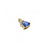 10K YELLOW GOLD LONDON BLUE TOPAZ & DIAMOND PENDANT