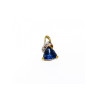 10K YELLOW GOLD LONDON BLUE TOPAZ & DIAMOND PENDANT